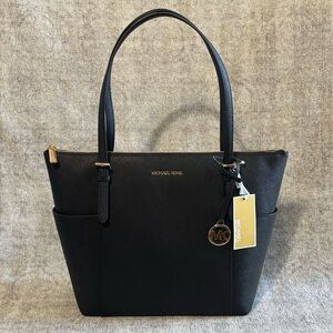 Michael Kors Carryall Black Leather Tote